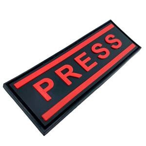 PRESS Journalist Photographer Airsoft Paintball PVC Morale Cosplay Patch