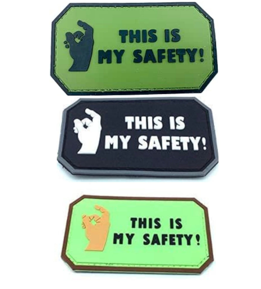 This is My Safety Paintball Airsoft Paintball PVC Morale Fan Patch