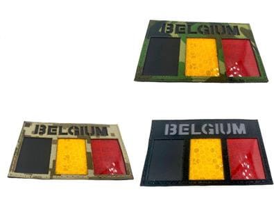 Belgium Belge Belgique Reflective Camouflage Flag Tactical Laser Cut Airsoft Paintball Field Patch