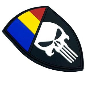 Romania Romanian Roma Skull Glow in the Dark Flag Airsoft PVC Morale Cosplay Team Patch