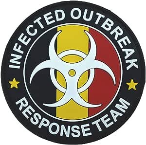Zombie Infected Outbreak Response Team Glow in The Dark European Countries PVC Airsoft Paintball Morale Patch