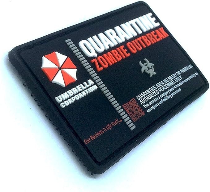 Umbrella Corporation Infected Quarantine Zombie Outbreak Airsoft PVC Morale Fan Sci Fi Patch
