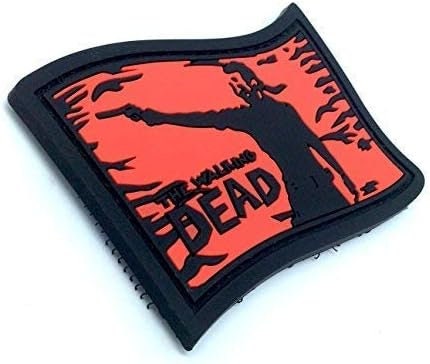 Rick Grimes Walkers Zombie Flag Airsoft PVC Morale Fan Patch