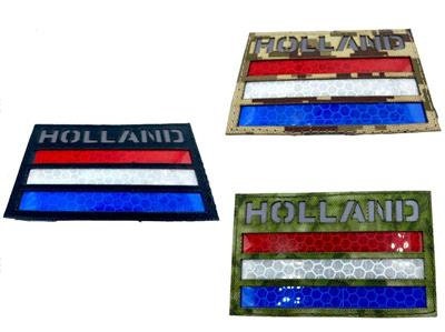 Holland Netherlands Reflective Camouflage Flag Tactical Laser Cut Airsoft Paintball Field Patch