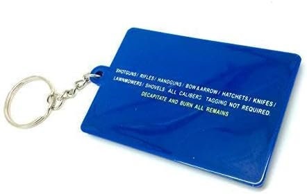Zombie Hunting Eu Legal Permit All Residents PVC Keychain Keyring